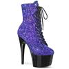Pleaser - ADORE1020MG Plateau Laarzen, Paaldans schoenen - Paaldans schoenen - Zwart/Paars Product image